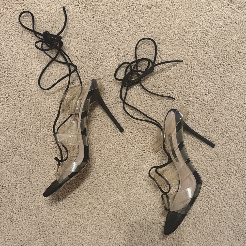 Zara heels that tie up your leg